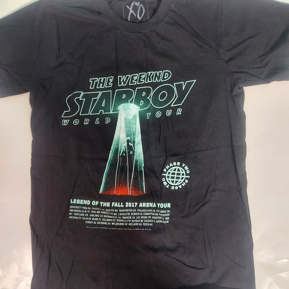 Starboy Weekend World‎ Tour T Shirt 2017 Phase Two Black S